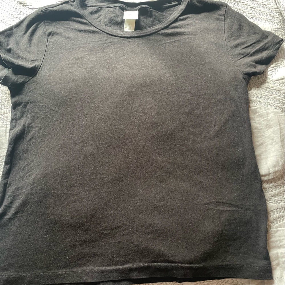 black round neck blouse
